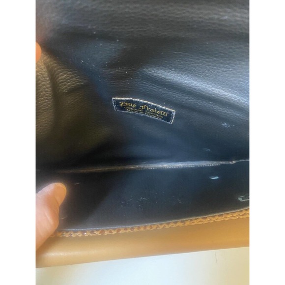 Due Fratelli Purse Genuine Leather Crossbody Bag Tan Brown Stylish Fun‎ - Picture 7 of 11